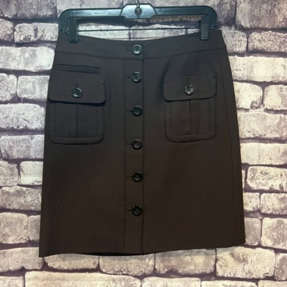Ann Taylor Brown Fully Lined Skirt Size 2P